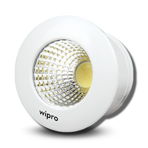 Wipro Garnet 1W White Round LED Spotlight