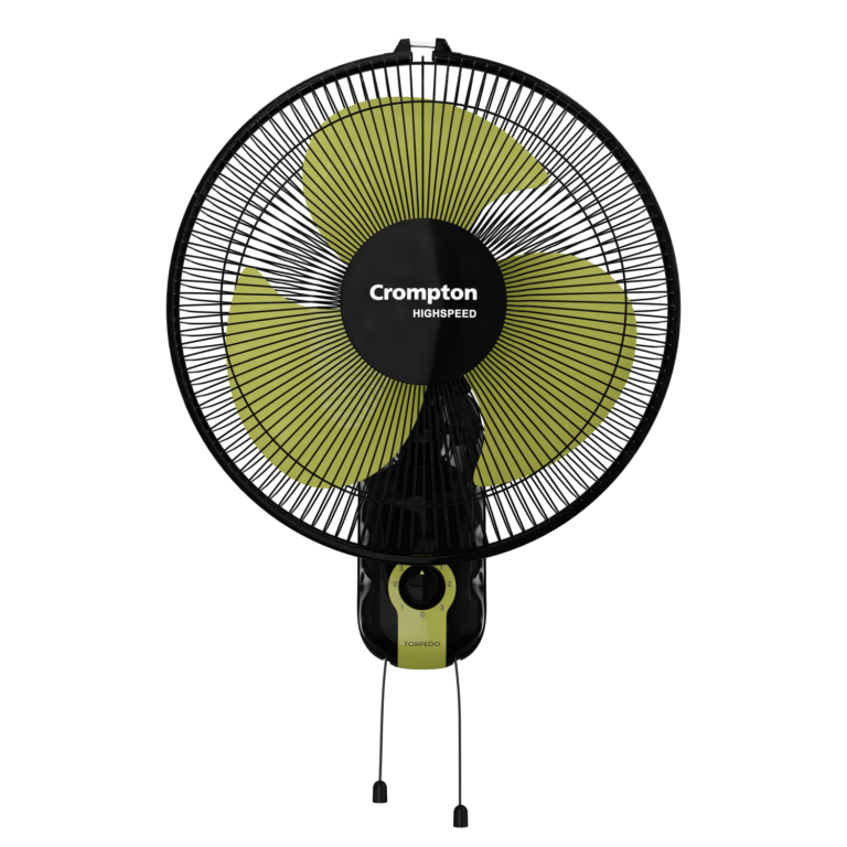 Crompton Highspeed Torpedo Wall Mounted Fan (Black Yellow / 12 Inch)