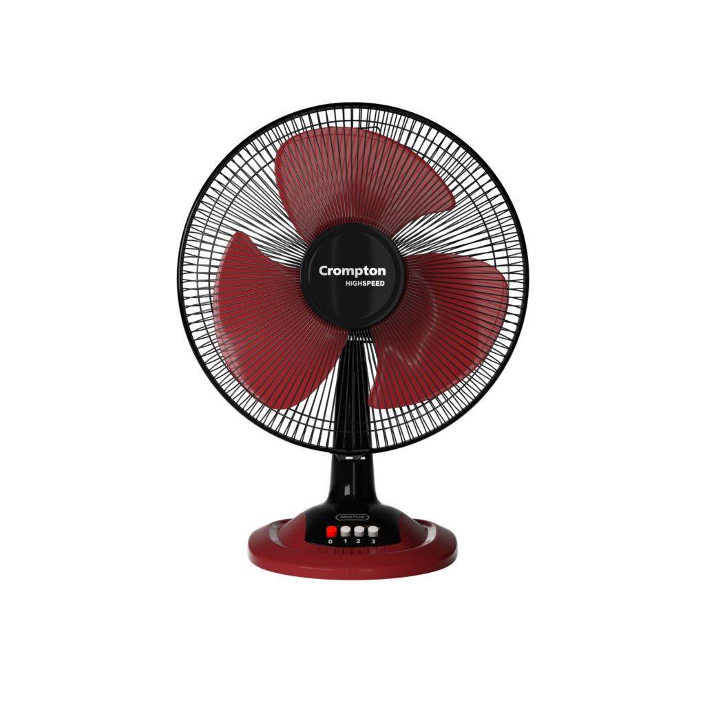 Crompton Hispeed Gale Plus Table Fan (Black Red)