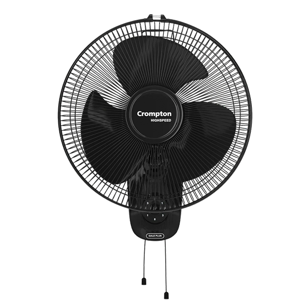 Crompton Hispeed Gale Plus Wall Mounted Fan (Black)