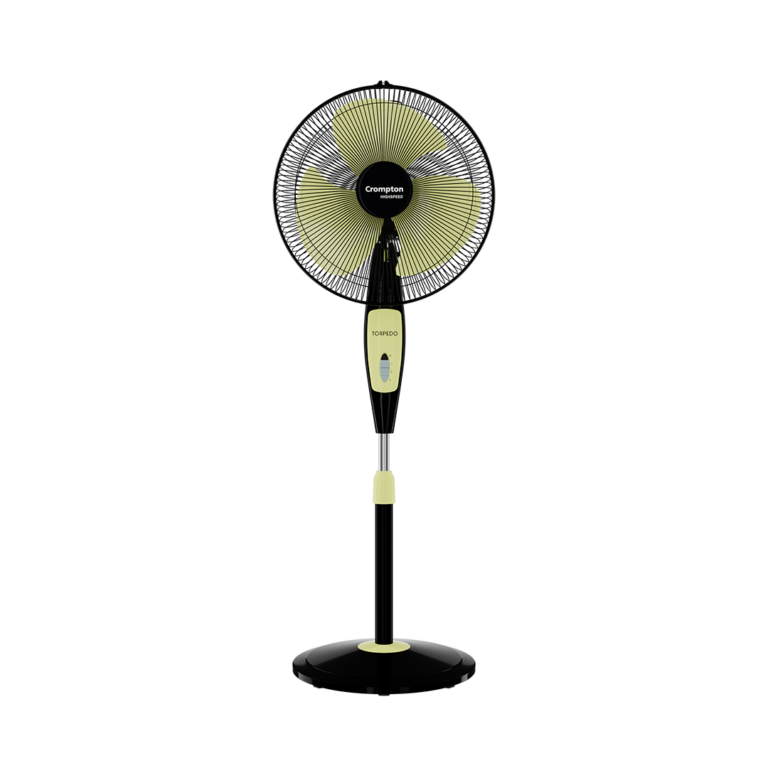 Crompton Torpedo HS PF Pedestal Fan - Black Yellow