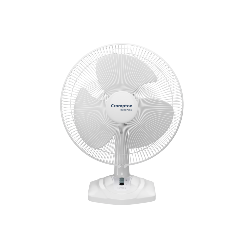Crompton Highspeed Torpedo Table Fan (White)