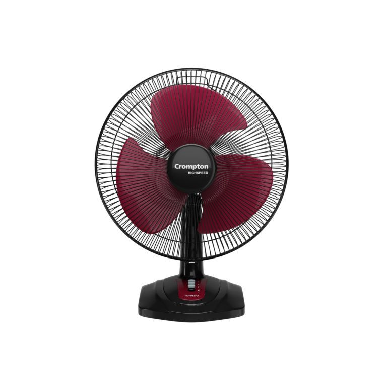 Crompton Highspeed Torpedo Table Fan (Black Red)